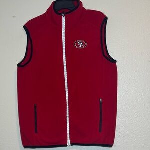 San Francisco 49ers Fleece Vest Full Zip NFL Men’s Medium Classic Logo